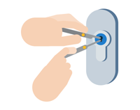 ouverture de porte
