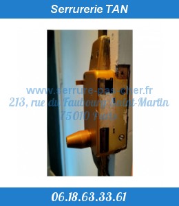 serrure izis verticale à tirage