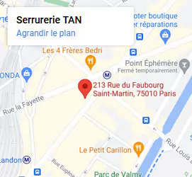 Gmaps Serrurerie TAN