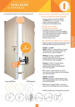 blindage parisien picard spielberg 2 ventaux