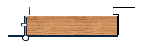 Blindage pivot vue du dessus - schéma coupe horizontale